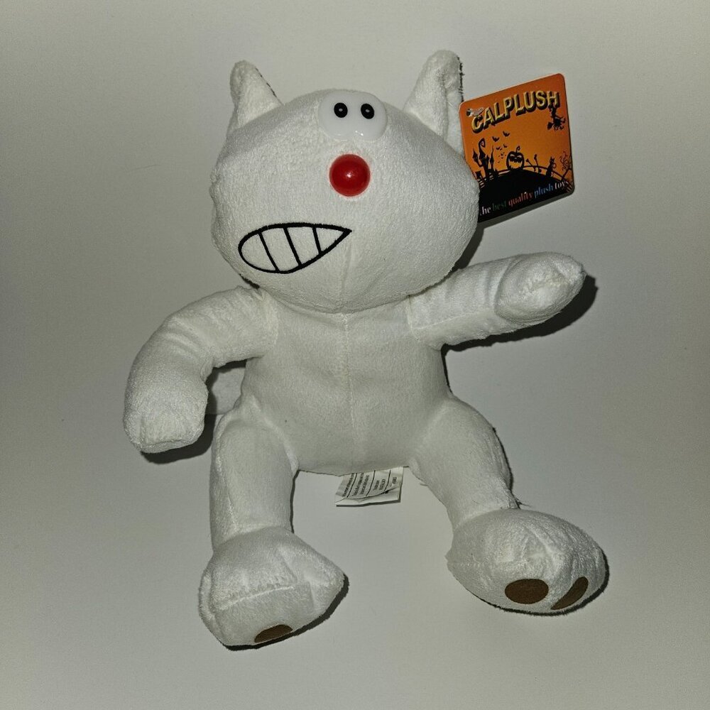 Calplush White Kitty Cat ? Plush Character 8" Stuffed Animal Toy w/TAG